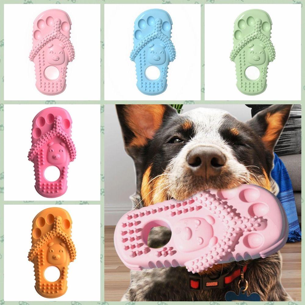 TPR Dog Interactive Toys Interactive Dog Teething Toys Slipper Shape Dog Chew Toys  Relieve Boredom