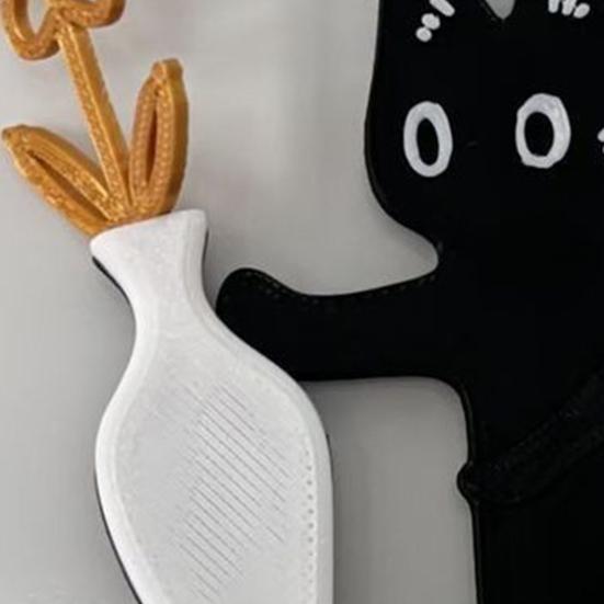 1/2Pcs Cat Whiskers Holder Refrigerator Magnet Cat Hair Miniature Vase Collector Container Pet Memorial Keepsake Decoration