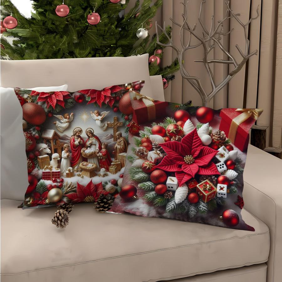 New Christmas Pillowcases Living Room Printed Decorative Pillowcases Nordic Christmas Pillowcases