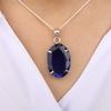 Blue Sapphire Gemstone 925 Sterling Silver Jewelry Partywear Pendant Valentine's Day Gift For Wife PP-63-6