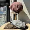 New Wasteland Style Retro Double sided Plaid Pullover Hat for Women Korean Style Casual Face showing Small Baotou Pile Hat Trendy Cold Hat