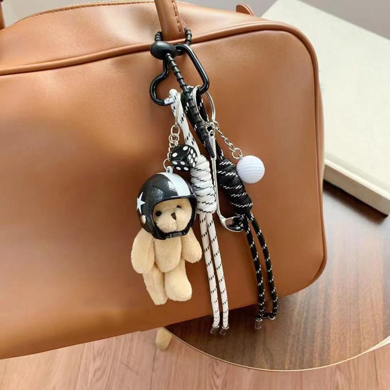 Ciondoli Portachiavi a Catena con Cordoncino in Silicone Peluche in Pelle a Forma di Cuore Fascino da Donna Ciondolo da Borsa Anello Portachiavi per Coppia Giocattolo Regalo per Bambini Gioielli Chiave