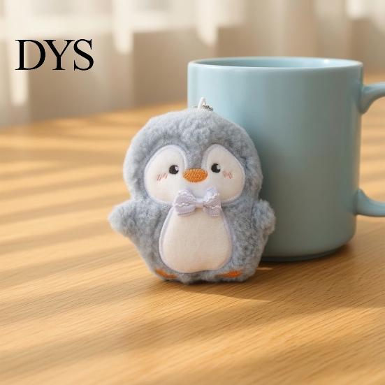 Animal Hanging Toy Penguin Plush with Ball Chain, Cartoon Keychain Portable Accessory Pendant, Stuffed Doll for Backpack Bag Charm