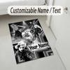 Personalized Crystal Velvet Carpet,Lady Gaga Custom Printed Name, Plush Area Rug For Home Indoor Decor