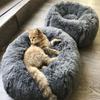 Donut Macaron Cat Dog Beds Sofa , Washable Round Cat Pillow Cushion Pet Bed