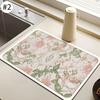 Anti-Slip Dish Drying Mat Super Absorbent Dish Drainer Rack Mats for Kitchen Counter Coffee Bar Mat Accessories for Countertop
