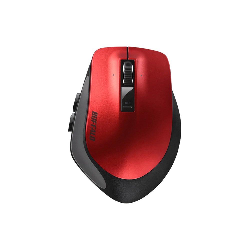 Buffalo Bluetooth BlueLED Premium Fit BSMBB505MRD Mouse, Medium, Red,