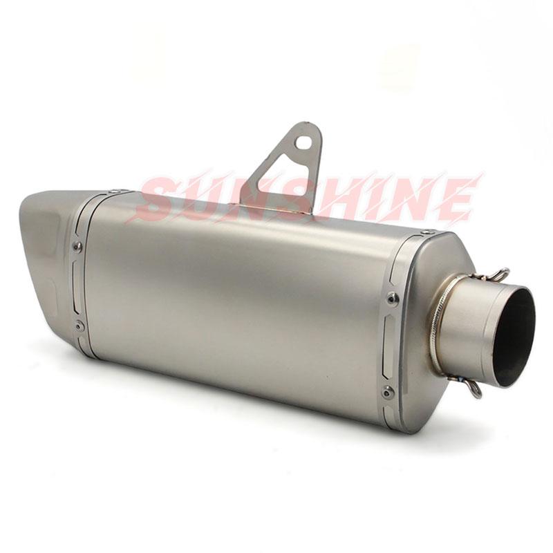 61mm Escape Moto Universal Exhaust Motorcyle Muffler Stainless Steel Motorcross Pipe For GSXR1000 ZX10R Z400 MT09 CBR1000 RS660