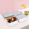 4pcs Stainless Steel Steam Hotel Pans for Buffet, Catering, 1/2 Size X 6" Deep, 7L Each Commercial Grade, Anti-Jam Design W/ Lid