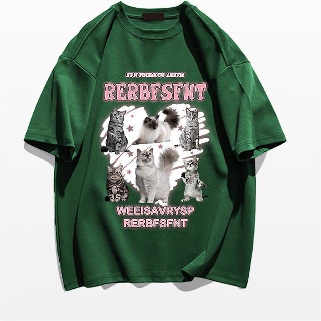 Pure cotton trendy brand high-end short-sleeved T-shirt women's summer new loose Korean version oversize couple