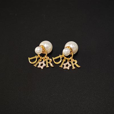 Nieuwe Mode Dames Retro Kralen Dubbele Band Stud Oorbellen Elegante Lichte Luxe Design Trendy Veelzijdige Accessoires