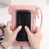 Fashion Touch Screen Women Cell Phone Bag Shoulder Transparent Card Holders Girl Handbag Ladies PU Leather Clutch Wallets Purse