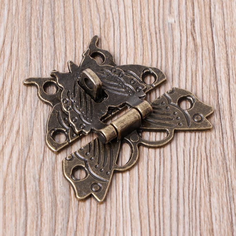 Retro Vintage Butterfly Latch Hasp Wooden Jewelry Box Case Lock Pad Chest Lock Retro Vintage Butterfly Latch Hasp Wooden Jewelry Box Case Lock Pad Chest Lock