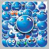 50 Small Blue Bean Emoji Sticker Sheets for Notebooks, Cars, Motorcycles, Water Cups, and Planners