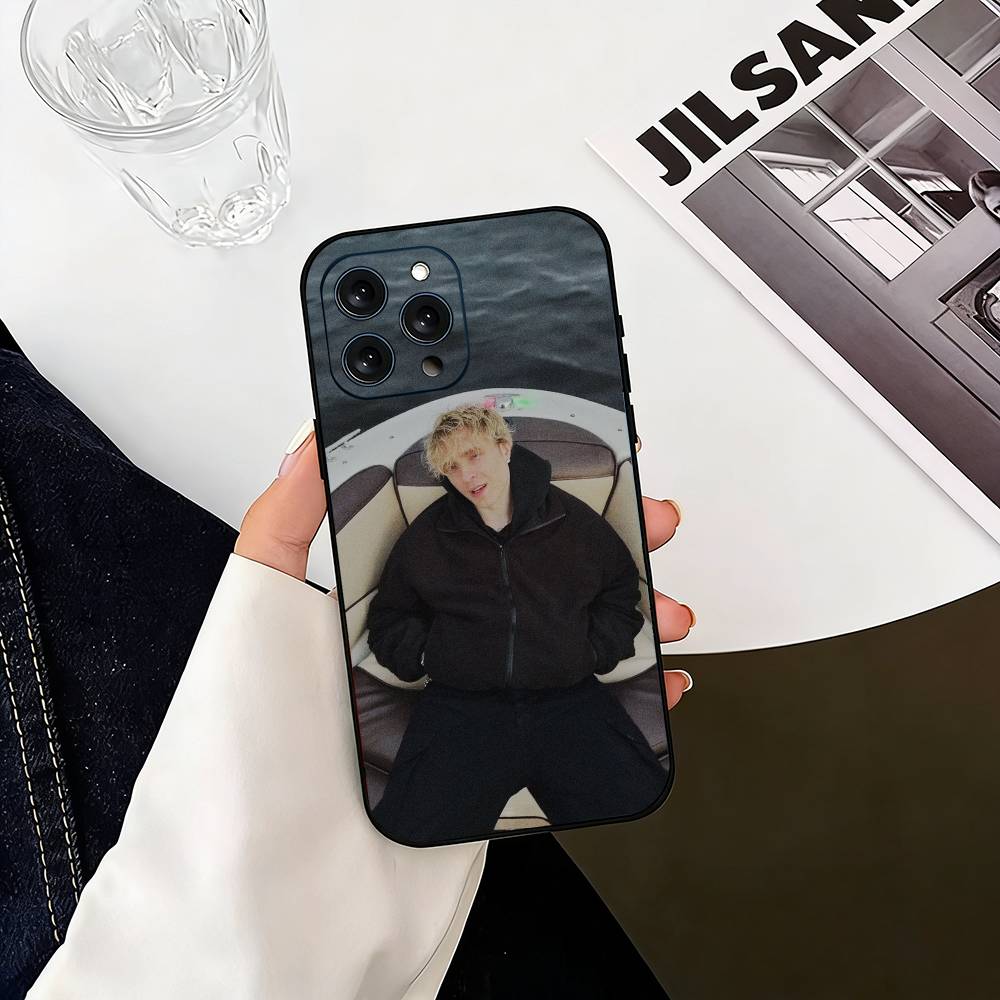 

E-Egor K-creed Russian RAP style Phone Case For iPhone 17,16,15,14,13,12,11 Plus,Pro Max,XS,Soft Silicone Black Cover iPhone16pro