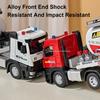 ABAE1 1/18 Extended Version Alloy Dust Transport Hook Truck Car Model Toy Sound Light Truck Vehicle Models Decoration Present Boy Gift