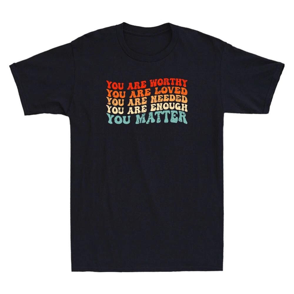 You Matter Kindness Be Kind Groovy Mental Health Awareness Gift Vintage T-Shirt L