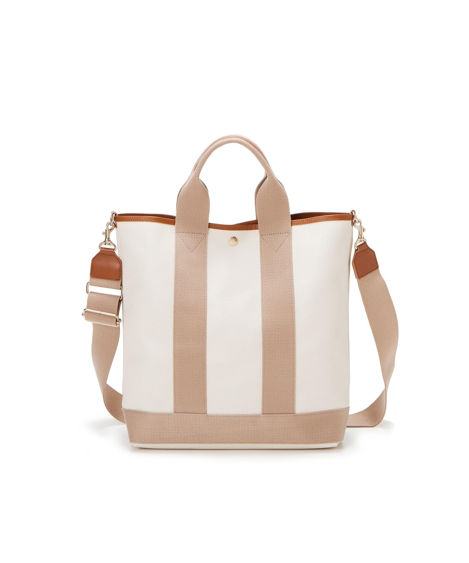 

BREATH Scotch Grain Neo Leather Vertical A4 Tote Bag with Shoulder Strap L 503080101200 Pale Beige [TOPKAPI]