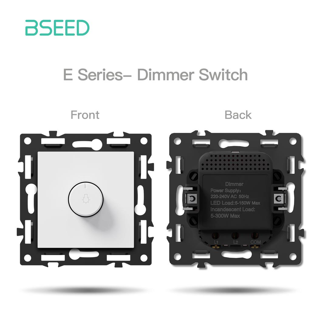 BSEED WIFI Touch Switch Modules Smart Light Switch Parts White Glass Frame DIY Combination Wall Sockets USB Charge Key E-Series