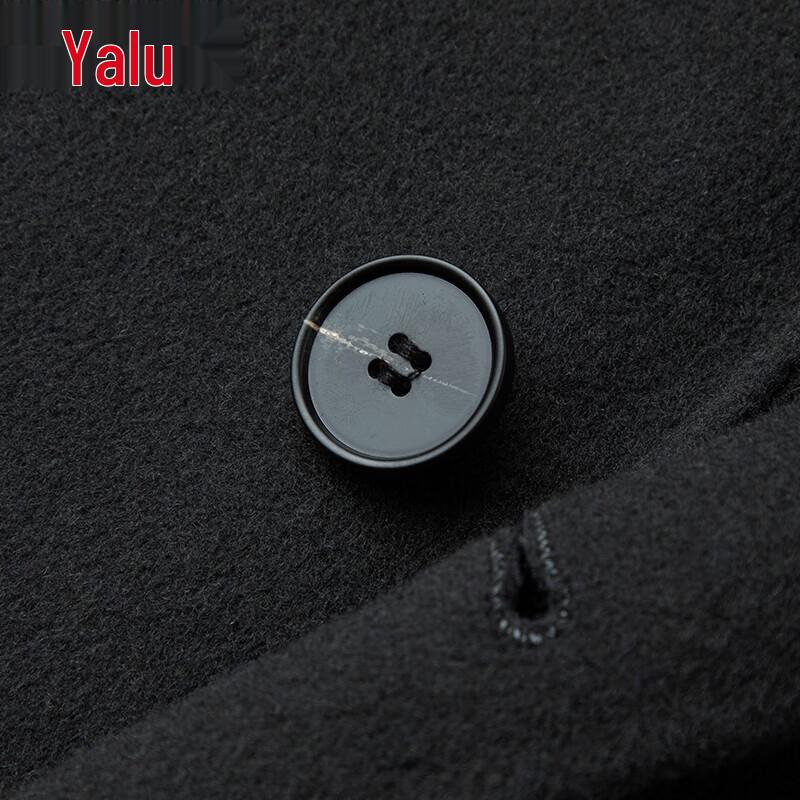 YaLu Men's Merino Wool Blend Mid-Length Overcoat