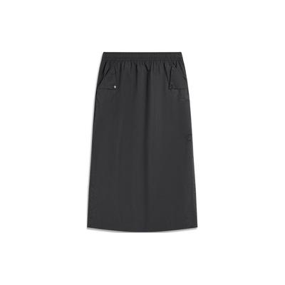 Weekend Youth Solid Color UV Resistant Logo Print Elastic Windproof Water Resistant Sports Tennis Casual Long Skirt Women Skirts ASKU146-3