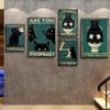 Are You Pooping Bathroom Sign Funny Cat Quotes Classic Vintage Posters HD Quality Wall Art Retro Poster for Home Room Wall Decor