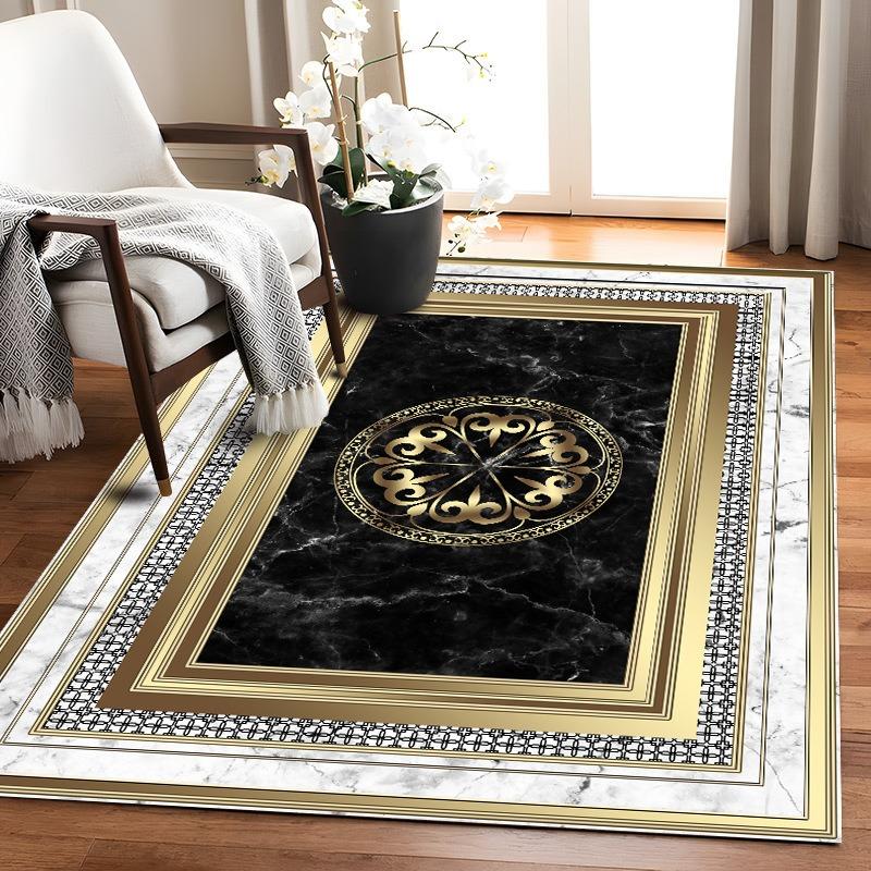 Retro Türkiye Europe Style Carpet Party Living Room Sofa Bedroom Bedside Study Entrance Door Rug Non-slip Luxury Home Decor Mat