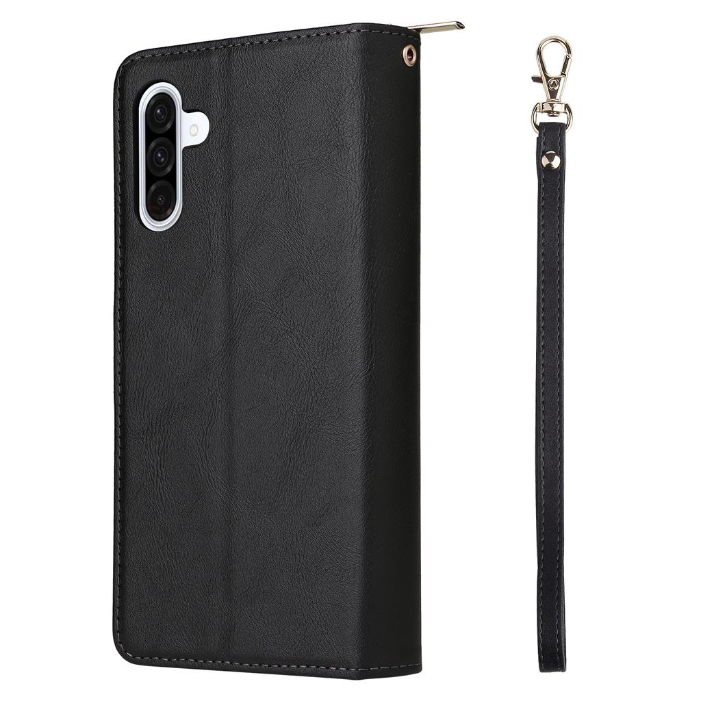 Für Samsung Galaxy A56 5G Hülle Reißverschlusstasche PU Leder Handyhülle mit Handschlaufe