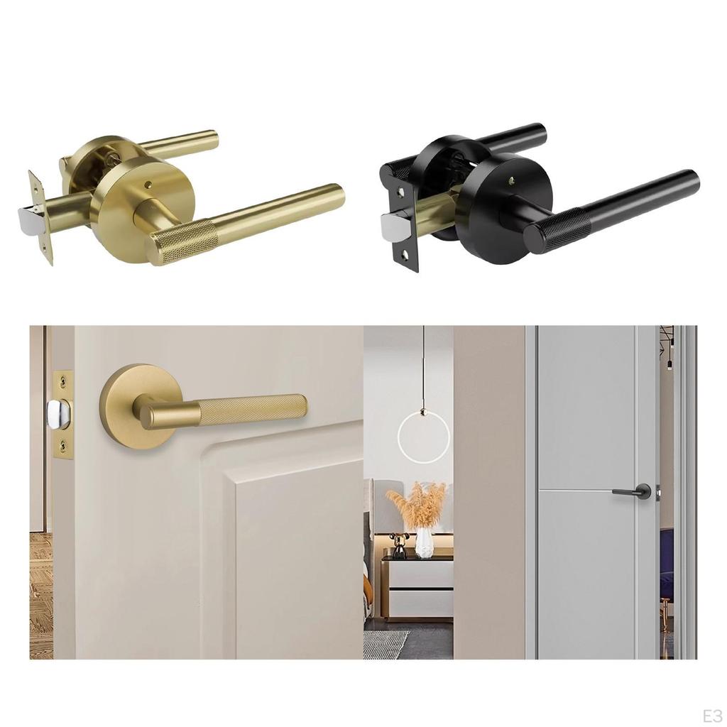 Türgriff für Innentüren mit Schloss, Rändelung, Rund, Schlüssellose Systeme,