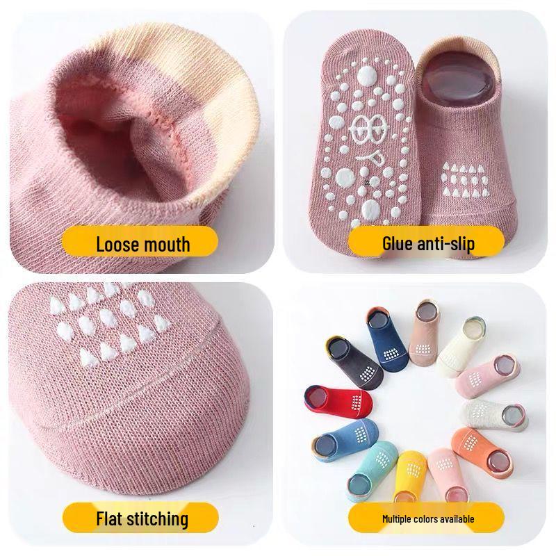 Non-Slip Cute Candy Color Baby Socks - Breathable, Cold Protection for Toddlers (Spring, Summer, Autumn)