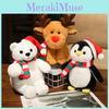 Toy Christmas Plush Polar Bear Penguin Doll Santa Claus Stuffed Animal Decor
