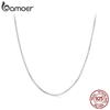 BAMOER Solid Gold Over 925 Silver Chain Necklace for Women Girls, Stackable Round Snake Chain For Daily DIY Pairing