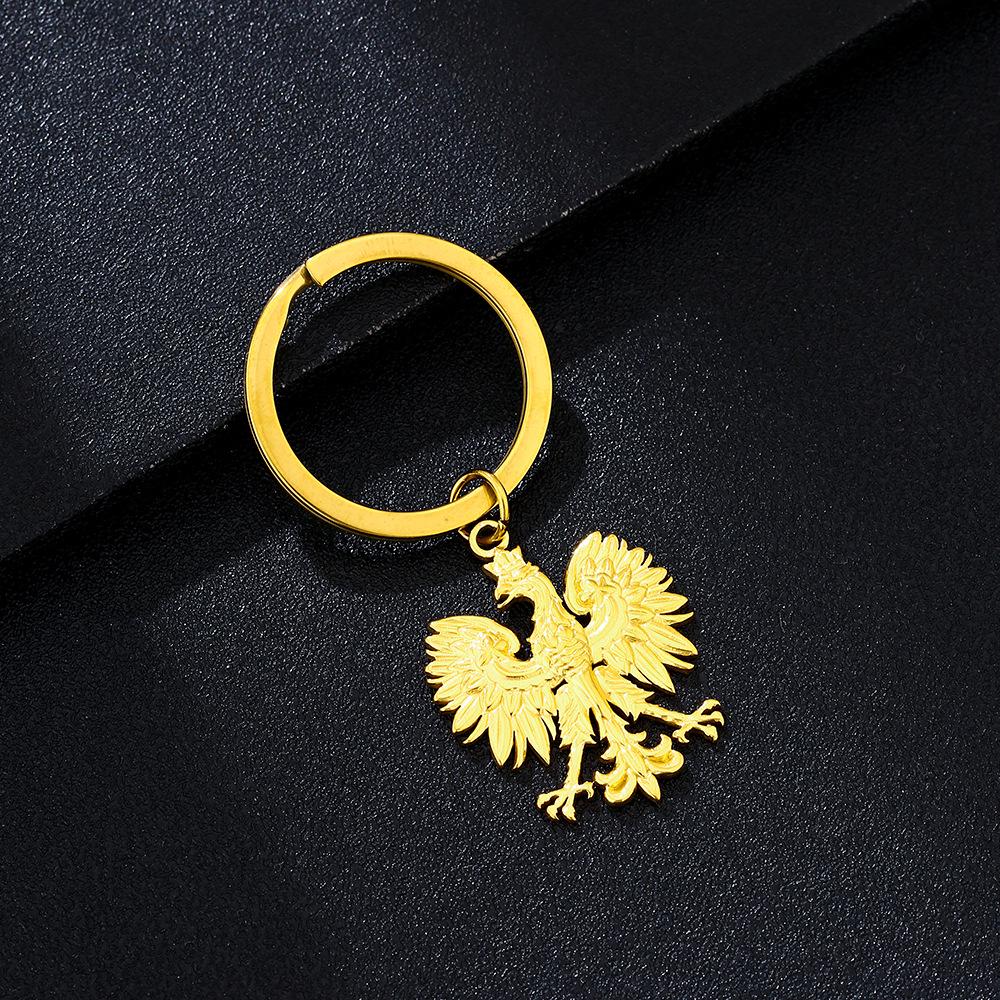 Breloc retro cu emblema vulturului polonez: Accesoriu Unisex din Oțel Titan, Potrivit pentru Orice Stil