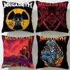 Classic Band Megadeth Cushion Cover Soft  EasyWash Pillow Case  Versatile for Couch Bed Travel and Office