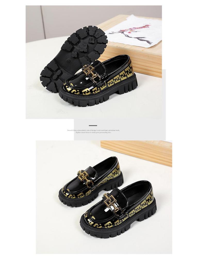 Mädchen Lackleder Slipper - Frühling 2025: Schwarze Slipper Modische Studentenschuhe