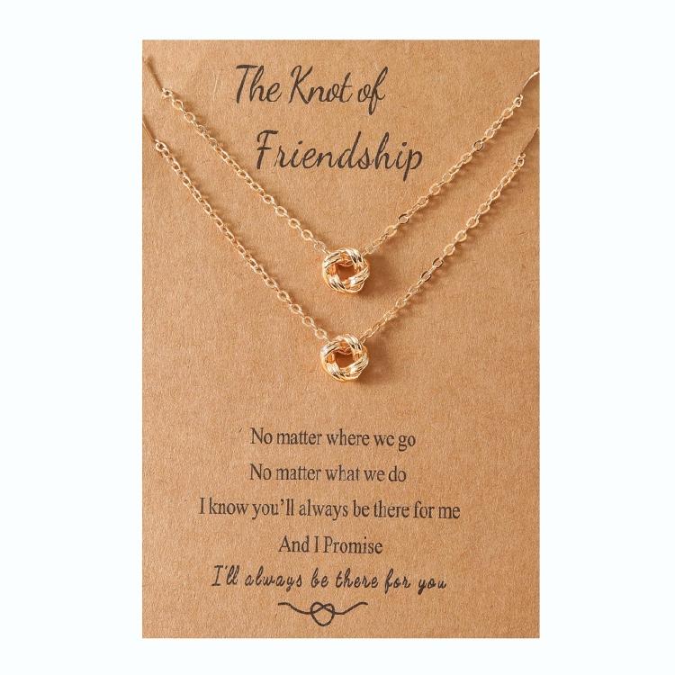Knot Necklace for Best Friend Women Jewelry Gifts for Friends Silver Golden