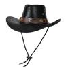 Cow Head Belt Rivet Jazz Hat Men'S And Women'S Spring, Summer And Autumn Outdoor Travel Sun Hat Big Edge Tibetan Western Cowboy Hat