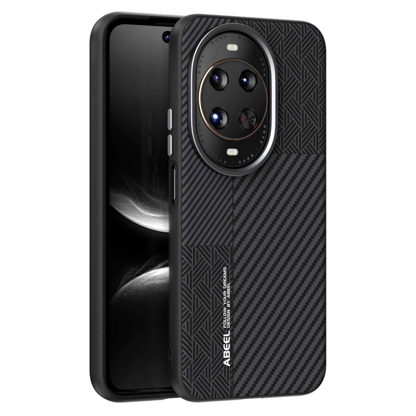 

ABEEL For Huawei nova 14 Ultra 5G Case PC+TPU+Aluminum Alloy+PU Leather Phone Cover Compatible with MagSafe Texture 1