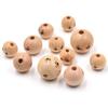 10 szt./20 szt. Malowanie twarzy dziewczynki Duże Okrągłe 14mm 18mm 22mm Naturalne Drewno Luźne Koraliki do Rękodzieła DIY Drewno Rękodzieło Biżuteria Akcesoria do Wyrobu Bransoletek