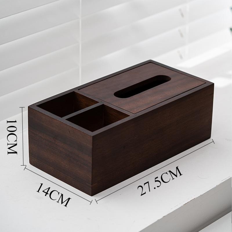 Walnut Wood Tissue Box Elegant Luxury Creative Tissue Case Rectangular Aesthetic Napkin Box Home Dining Table Storage Boxes