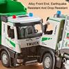 1:18 Electric Sanitation Garbage Truck Toy Cars Model Light Sound Miniature Vehicle Doors Opened Car Children's Educational Toys
