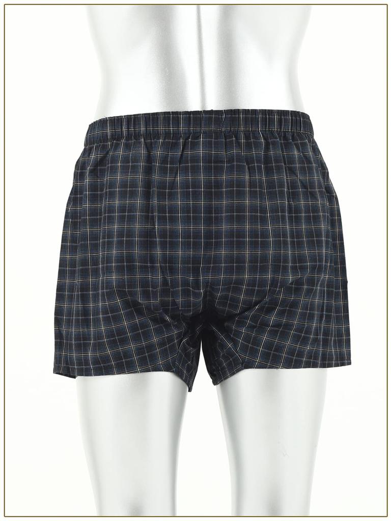 Kaituck Family G-HOUSE Hängematten-Trunks, 100% Baumwolle, 3-teiliges Set, Unterwäsche, Karomuster, Allover-Druck, Größen M, L, LL (L, Karomuster)