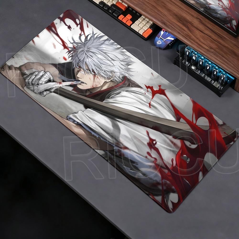 Large-Gintama Mouse Pad Anime Anti-slip Offices Accessories Gaming Mousepad Desk keyboard Mat Office Rug Gamer Rubber Mats