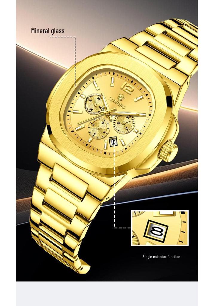 Longbo Classic Men's Waterproof Luxury Business Wristwatch 83882
