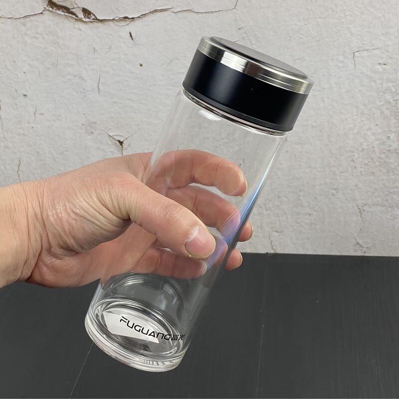

Fuguang G2116 Portable Leak-Proof Glass Water Bottle