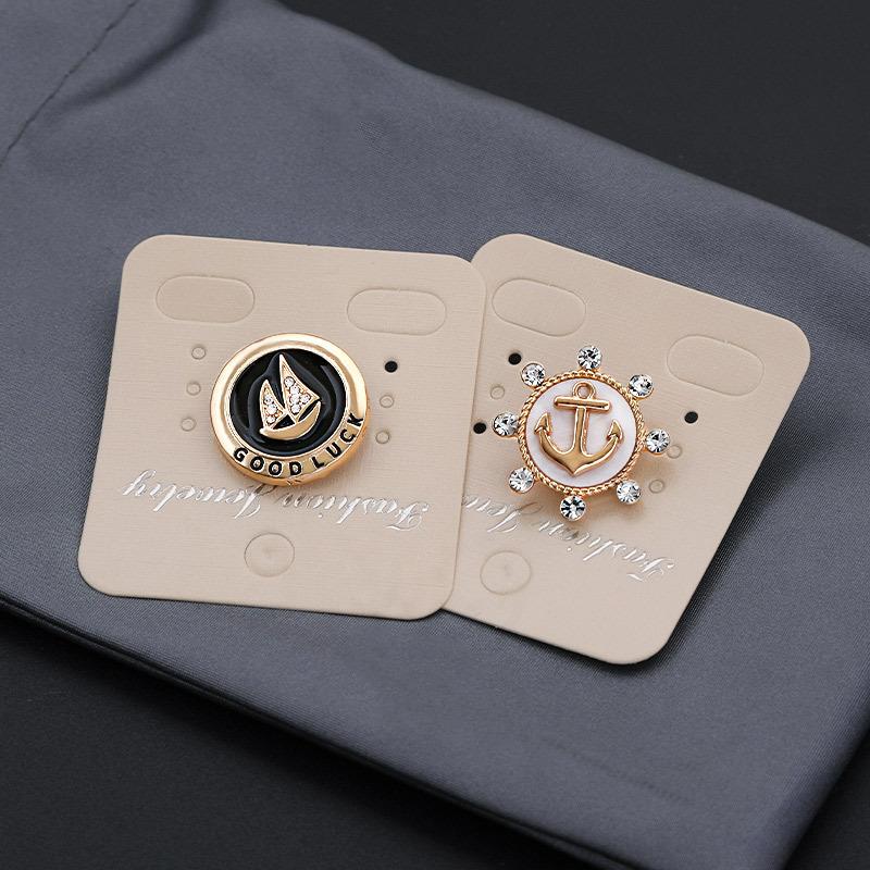 New rudder chest sailing needle Japanese smooth sailing badge clothes neckline suit accessories embellishment accessories