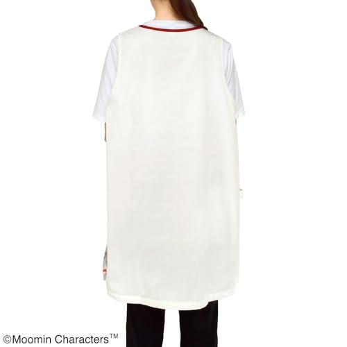 Saint Ladies Moomin Apron, Ivory/Greige, Free Size, M-L