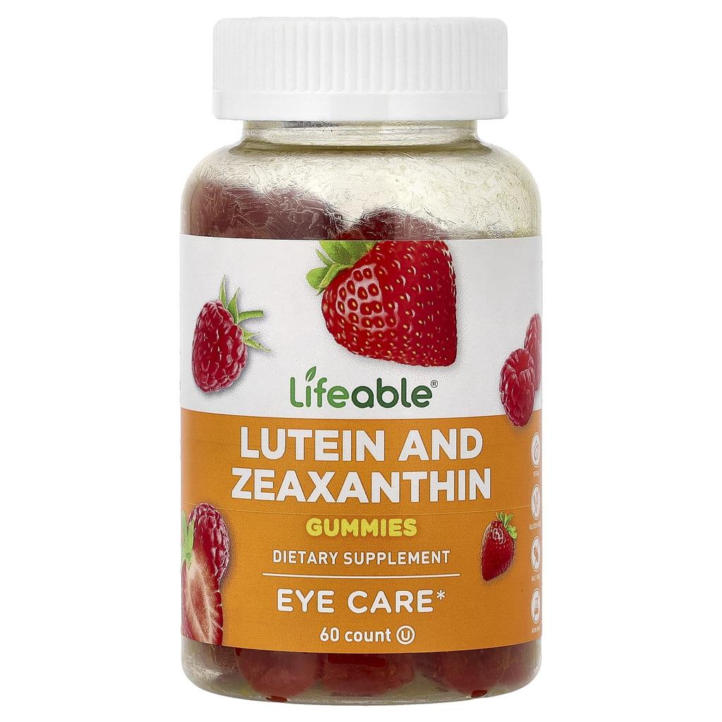 Lifeable Lutein & Zeaxanthin Gummies, Berry, 60 Gummies