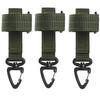 Set of 3 Outdoor Keychain Tactical Gear Clip Holder Bag Belt Keychain EDC Molle Webbing Gloves Rope Holder Military Hook  Practical Use