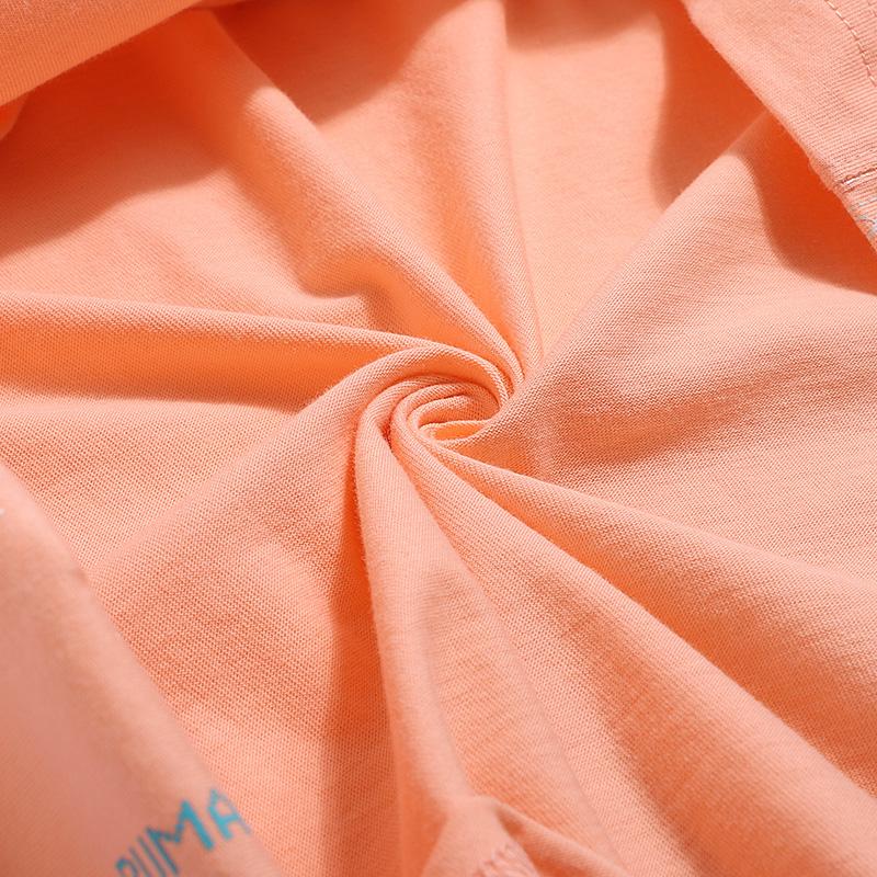 Puma Digit Print Tee Women Tops Peach 531284-26